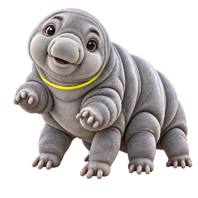 Bob, our water-bear teammate, wearing his yellow band.